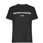 Castres Olympique t-shirt – black men's t-shirt with white Castres Olympique letters and Players Couture logo on the chest