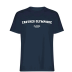 Castres Olympique t-shirt – navy men's t-shirt with white Castres Olympique letters and Players Couture logo on the chest