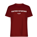 Castres Olympique t-shirt – red men's t-shirt with white Castres Olympique letters and Players Couture logo on the chest