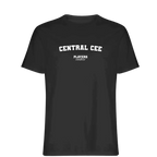 Central Cee t-shirt – black men's t-shirt with white Central Cee letters and Players Couture logo on the chest