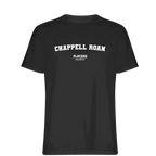 Chappell Roan t-shirt – black men's t-shirt with white Chappell Roan letters and Players Couture logo on the chest