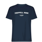 Chappell Roan t-shirt – navy men's t-shirt with white Chappell Roan letters and Players Couture logo on the chest