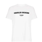 Charles Dickens t-shirt – white men's t-shirt with black Charles Dickens letters and Players Couture logo on the chest