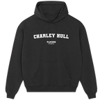Charley Hull hoodie – black men's hoodie with white Charley Hull letters and Players Couture logo on the chest