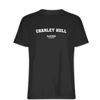 Charley Hull t-shirt – black men's t-shirt with white Charley Hull letters and Players Couture logo on the chest