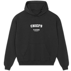 Chiefs hoodie – black men's hoodie with white Chiefs letters and Players Couture logo on the chest