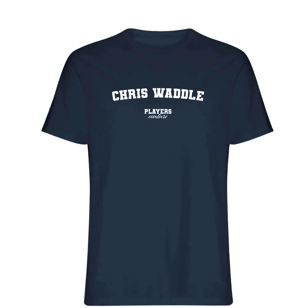 Chris Waddle Players Couture Mens T-Shirt Navy
