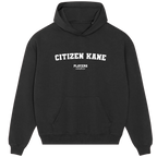 Citizen Kane hoodie – black men's hoodie with white Citizen Kane letters and Players Couture logo on the chest