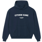 Citizen Kane hoodie – navy men's hoodie with white Citizen Kane letters and Players Couture logo on the chest