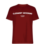 Clermont Auvergne t-shirt – red men's t-shirt with white Clermont Auvergne letters and Players Couture logo on the chest