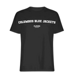 Columbus Blue Jackets t-shirt – blue men's t-shirt with white Columbus Blue Jackets letters and Players Couture logo on the