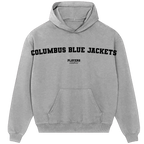 Columbus Blue Jackets hoodie – blue men's hoodie with white Columbus Blue Jackets letters and Players Couture logo on the