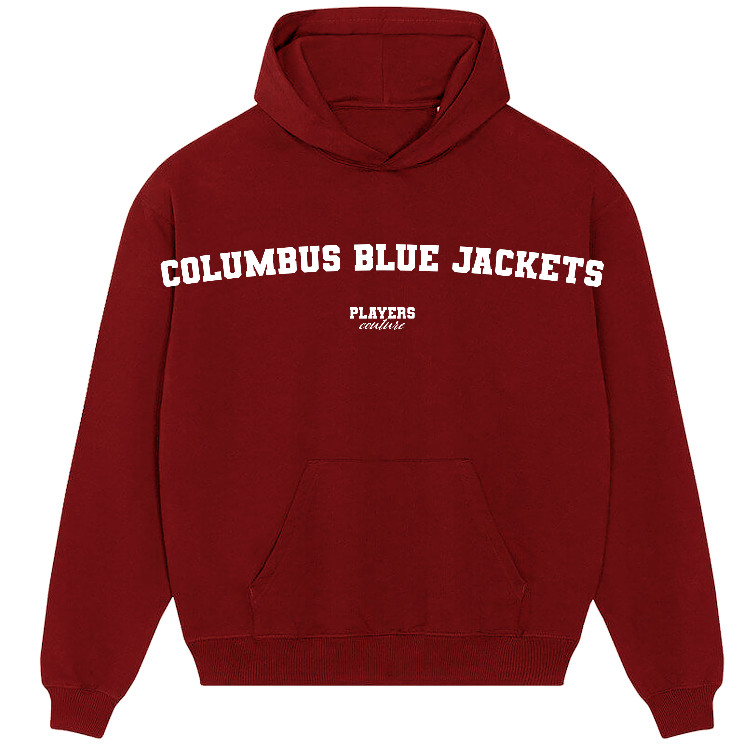 Columbus Blue Jackets Players Couture Men's Casual Hoodie Red