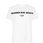 Columbus Blue Jackets t-shirt – blue men's t-shirt with white Columbus Blue Jackets letters and Players Couture logo on the