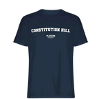 Constitution Hill t-shirt – navy men's t-shirt with white Constitution Hill letters and Players Couture logo on the chest