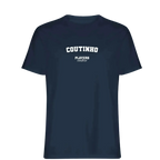 Coutinho t-shirt – navy men's t-shirt with white Coutinho letters and Players Couture logo on the chest