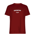 Coventry t-shirt – red men's t-shirt with white Coventry letters and Players Couture logo on the chest