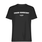 Crash Bandicoot t-shirt – black men's t-shirt with white Crash Bandicoot letters and Players Couture logo on the chest