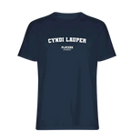 Cyndi Lauper t-shirt – navy men's t-shirt with white Cyndi Lauper letters and Players Couture logo on the chest