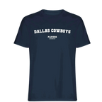Dallas Cowboys t-shirt – navy men's t-shirt with white Dallas Cowboys letters and Players Couture logo on the chest