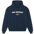 Dan Sheehan hoodie – navy men's hoodie with white Dan Sheehan letters and Players Couture logo on the chest