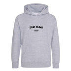 Dani Olmo hoodie – grey kids' hoodie with black Dani Olmo letters and Players Couture logo on the chest