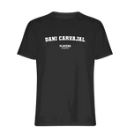 Dani Carvajal t-shirt – black men's t-shirt with white Dani Carvajal letters and Players Couture logo on the chest