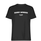 Dannii Minogue t-shirt – black men's t-shirt with white Dannii Minogue letters and Players Couture logo on the chest