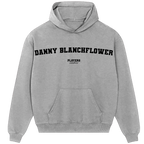 Danny Blanchflower hoodie – grey men's hoodie with black Danny Blanchflower letters and Players Couture logo on the chest
