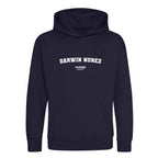 Darwin Nunez hoodie – navy kids' hoodie with white Darwin Nunez letters and Players Couture logo on the chest