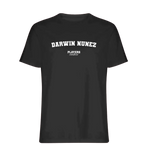 Darwin Nunez t-shirt – black men's t-shirt with white Darwin Nunez letters and Players Couture logo on the chest