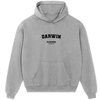 Darwin hoodie – black men's hoodie with white Darwin letters and Players Couture logo on the chest