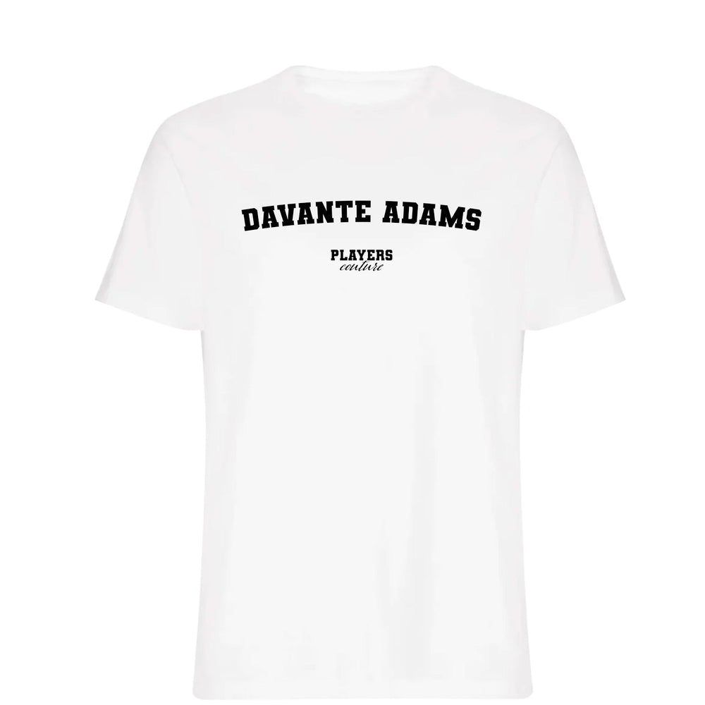 Davante Adams men's T-shirt in white with bold name lettering