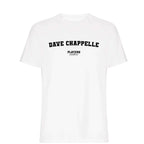 Dave Chappelle men's T-shirt in white with bold name lettering