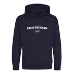 David Beckham hoodie – navy kids' hoodie with white David Beckham letters and Players Couture logo on the chest