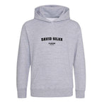 David Silva hoodie – grey kids' hoodie with black David Silva letters and Players Couture logo on the chest