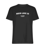 Davis Love III t-shirt – black men's t-shirt with white Davis Love III letters and Players Couture logo on the chest