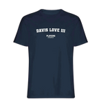 Davis Love III t-shirt – navy men's t-shirt with white Davis Love III letters and Players Couture logo on the chest