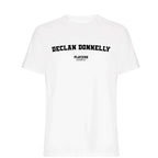 Declan Donnelly men's T-shirt in white with bold name lettering