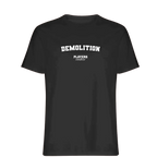 Demolition t-shirt – black men's t-shirt with white Demolition letters and Players Couture logo on the chest
