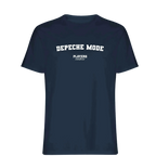 Depeche Mode t-shirt – navy men's t-shirt with white Depeche Mode letters and Players Couture logo on the chest