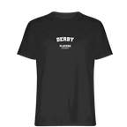 Derby t-shirt – black men's t-shirt with white Derby letters and Players Couture logo on the chest