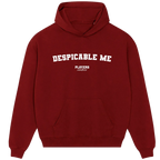 Despicable Me hoodie – red men's hoodie with white Despicable Me letters and Players Couture logo on the chest