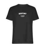 Destiny t-shirt – black men's t-shirt with white Destiny letters and Players Couture logo on the chest