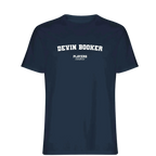Devin Booker t-shirt – navy men's t-shirt with white Devin Booker letters and Players Couture logo on the chest
