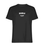 Diablo t-shirt – black men's t-shirt with white Diablo letters and Players Couture logo on the chest