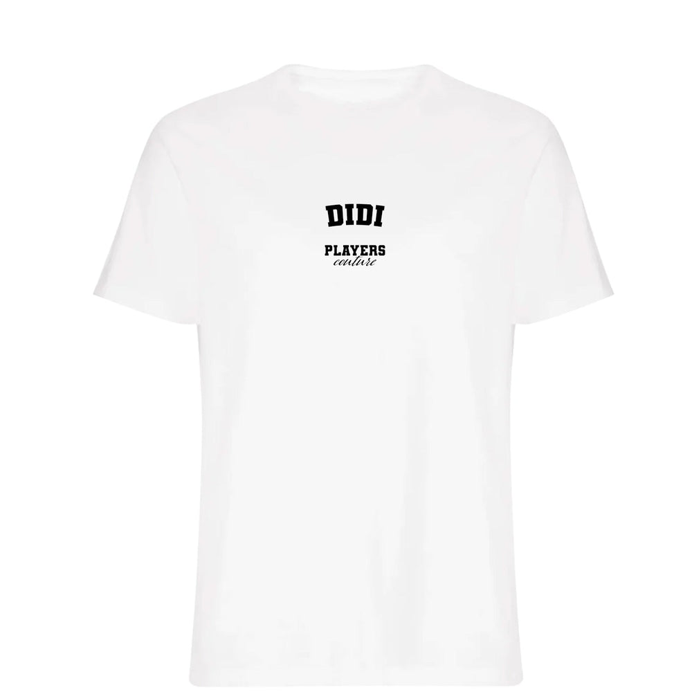 Didi men's T-shirt in white with bold name lettering