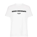 Didier Deschamps men's T-shirt in white with bold name lettering