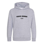 Didier Drogba hoodie – grey kids' hoodie with black Didier Drogba letters and Players Couture logo on the chest