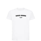 Didier Drogba t-shirt – white kids' t-shirt with black Didier Drogba letters and Players Couture logo on the chest